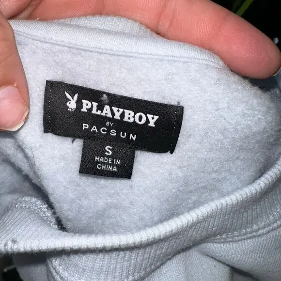 Packing X playboy baby blue oversized crew neck sz s - Picture 6 of 6